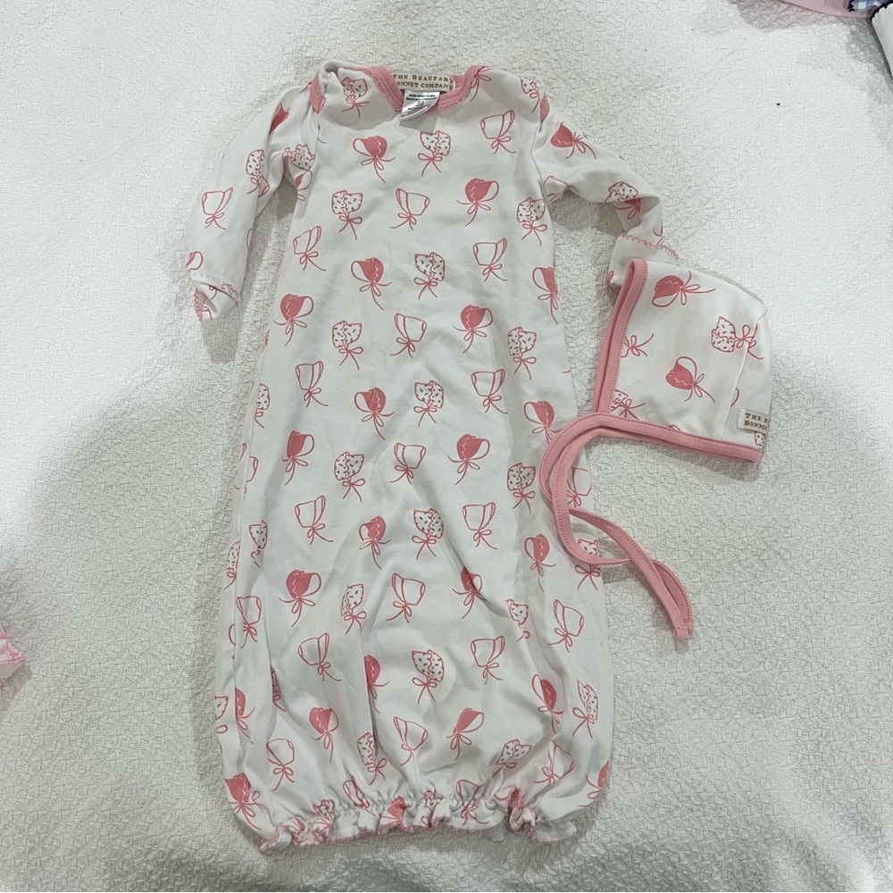 The Beaufort Bonnet Company Pink and White One Piece